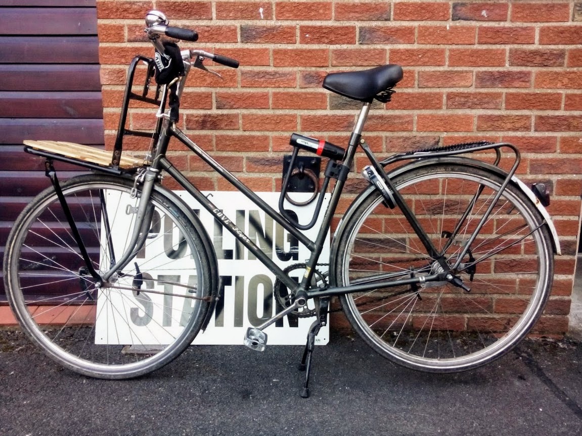 Bike at a polling station