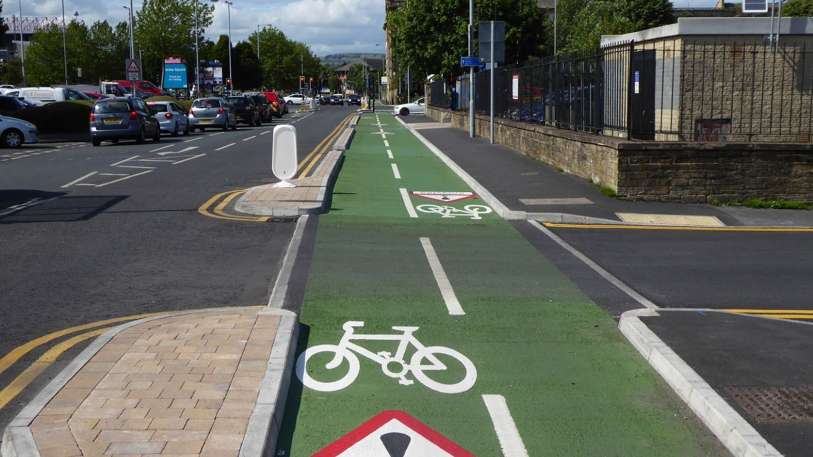 A crossing on the Leeds/Bradford cycle highway